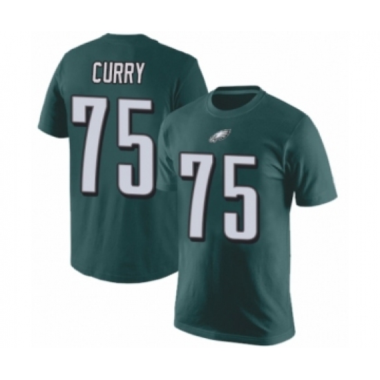 Philadelphia Eagles #75 Vinny Curry Green Rush Pride Name & Number T-Shirt - Jersey