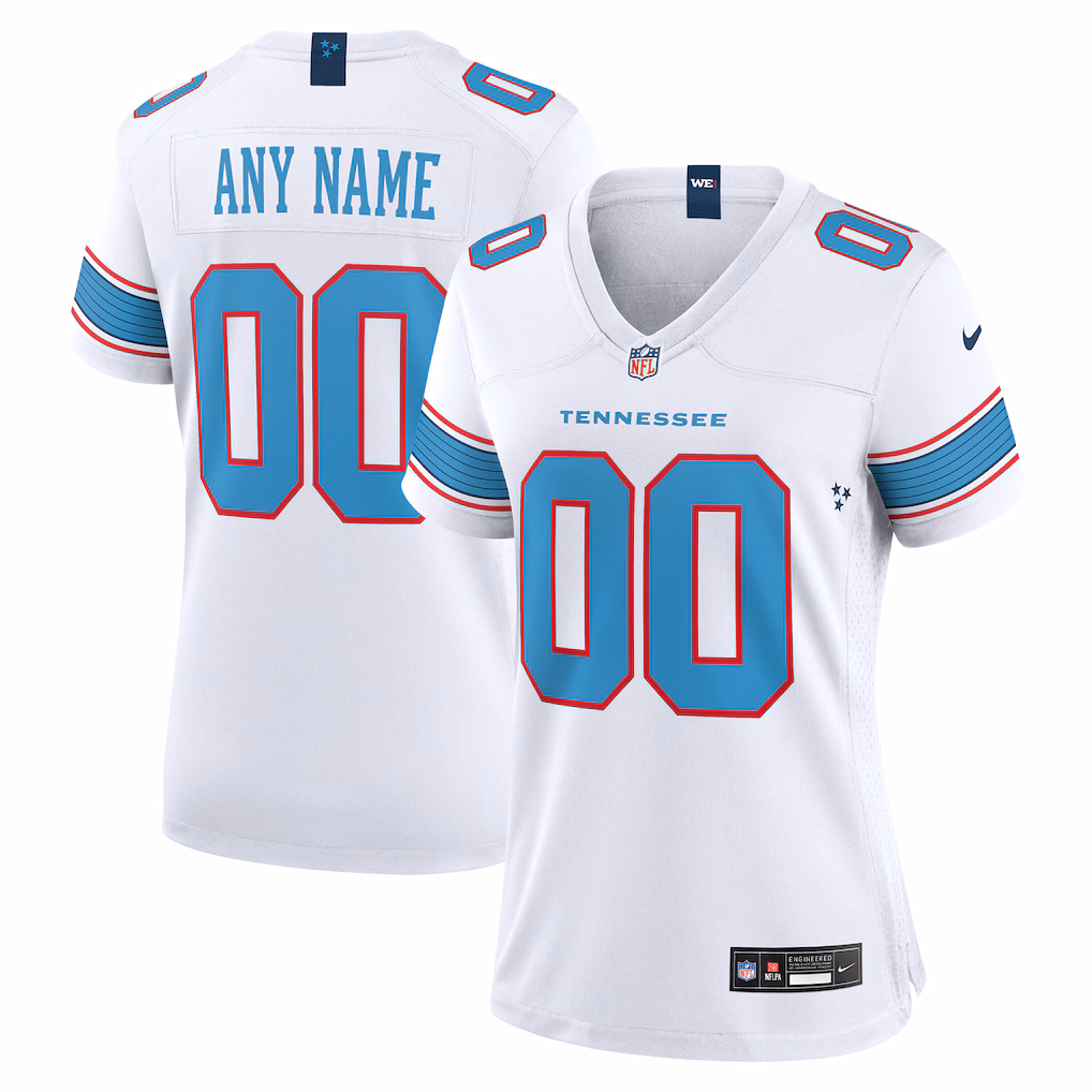 Women's Tennessee Titans Nike White Game Custom Jersey - Jersey