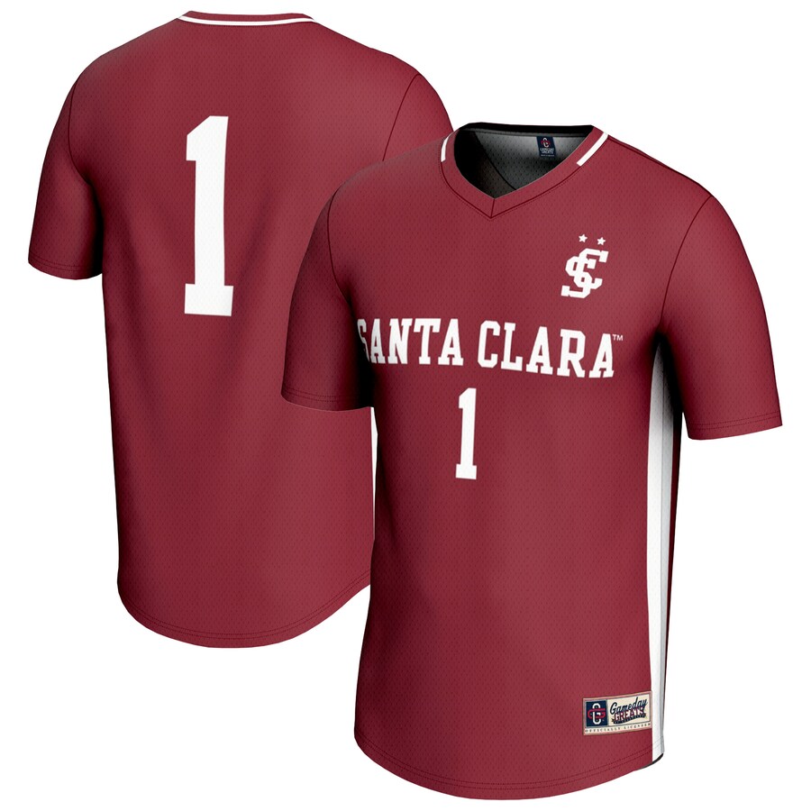 Youth GameDay Greats #1 Maroon Santa Clara Broncos Lightweight Women's Soccer Fashion Jersey - Jersey