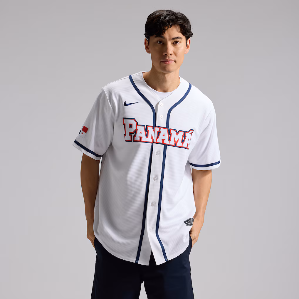 Men's Panama Baseball Nike White 2026 World Baseball Classic Home Stadium Jersey - Jersey