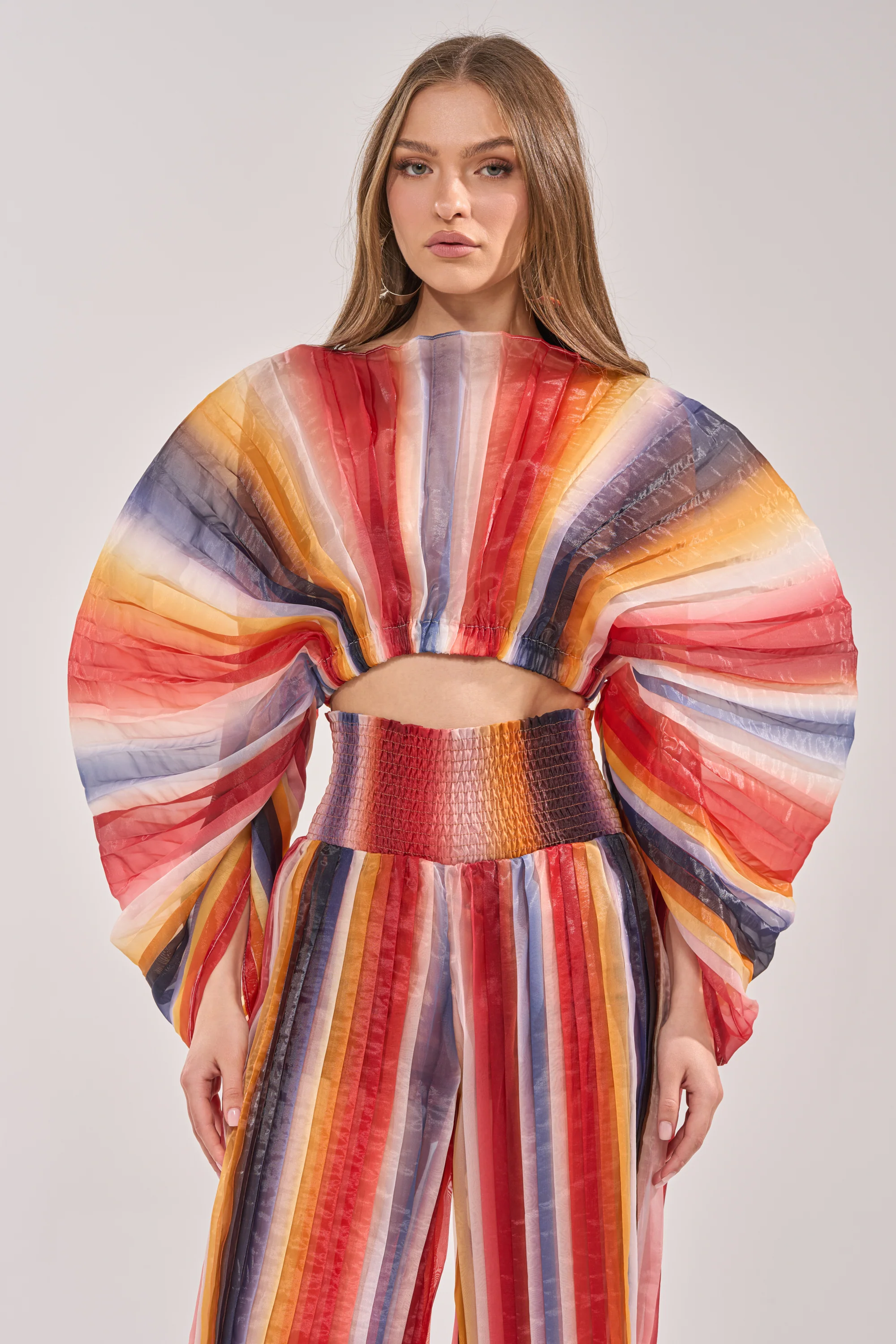 FANNED OUT CHIFFON BLOUSE - Akira Wear