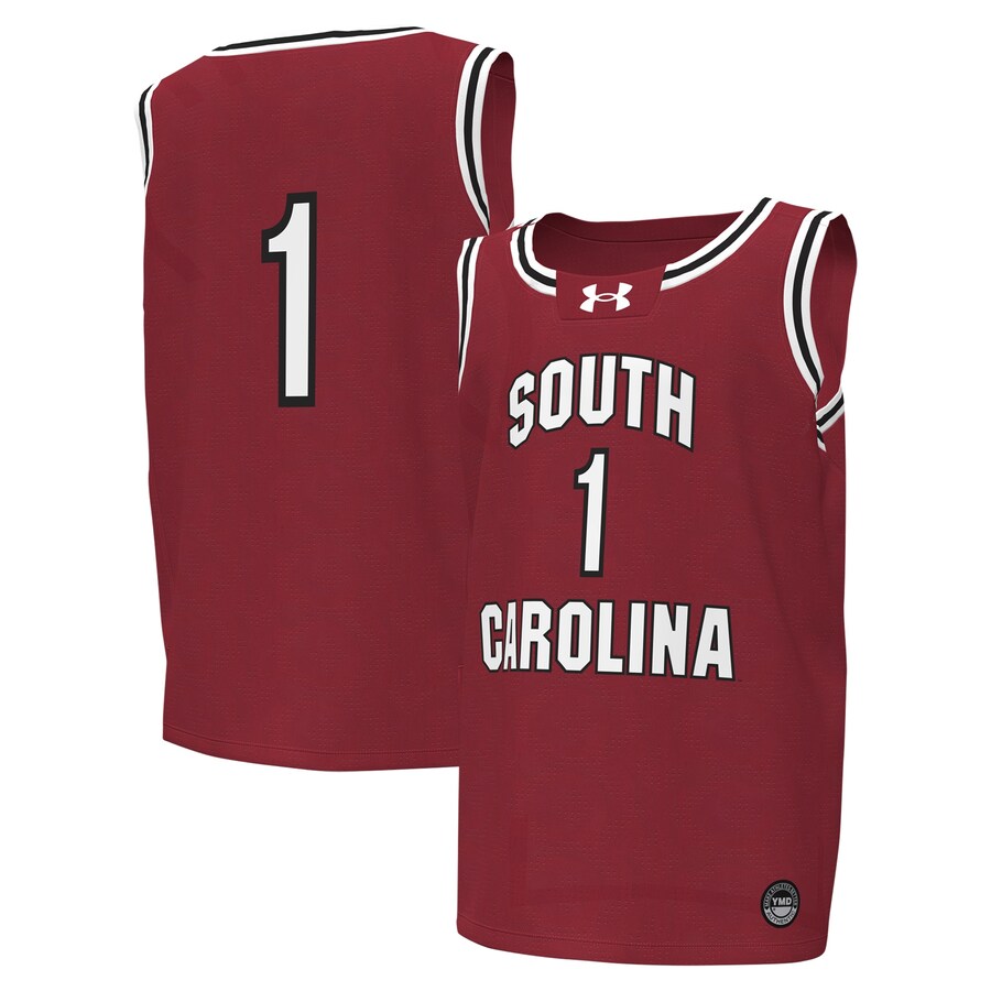 Youth Under Armour #1 Garnet South Carolina Gamecocks Replica Basketball Jersey - Jersey