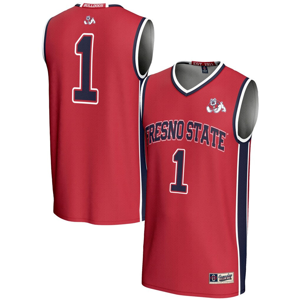 Unisex GameDay Greats #1 Red Fresno State Bulldogs Lightweight Basketball Jersey - Jersey