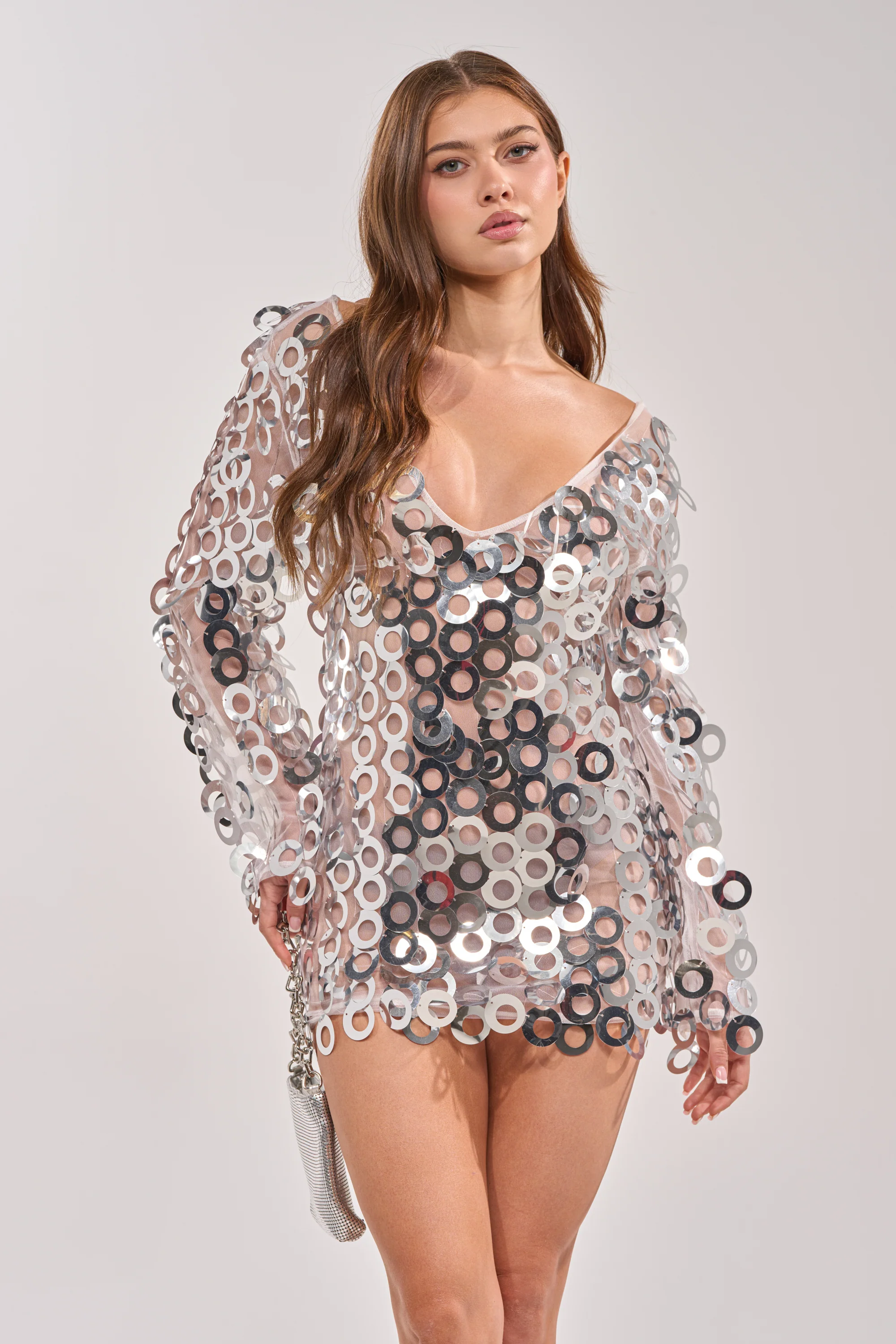 SEE ME SPARKLE SEQUIN MINI DRESS - Akira Wear
