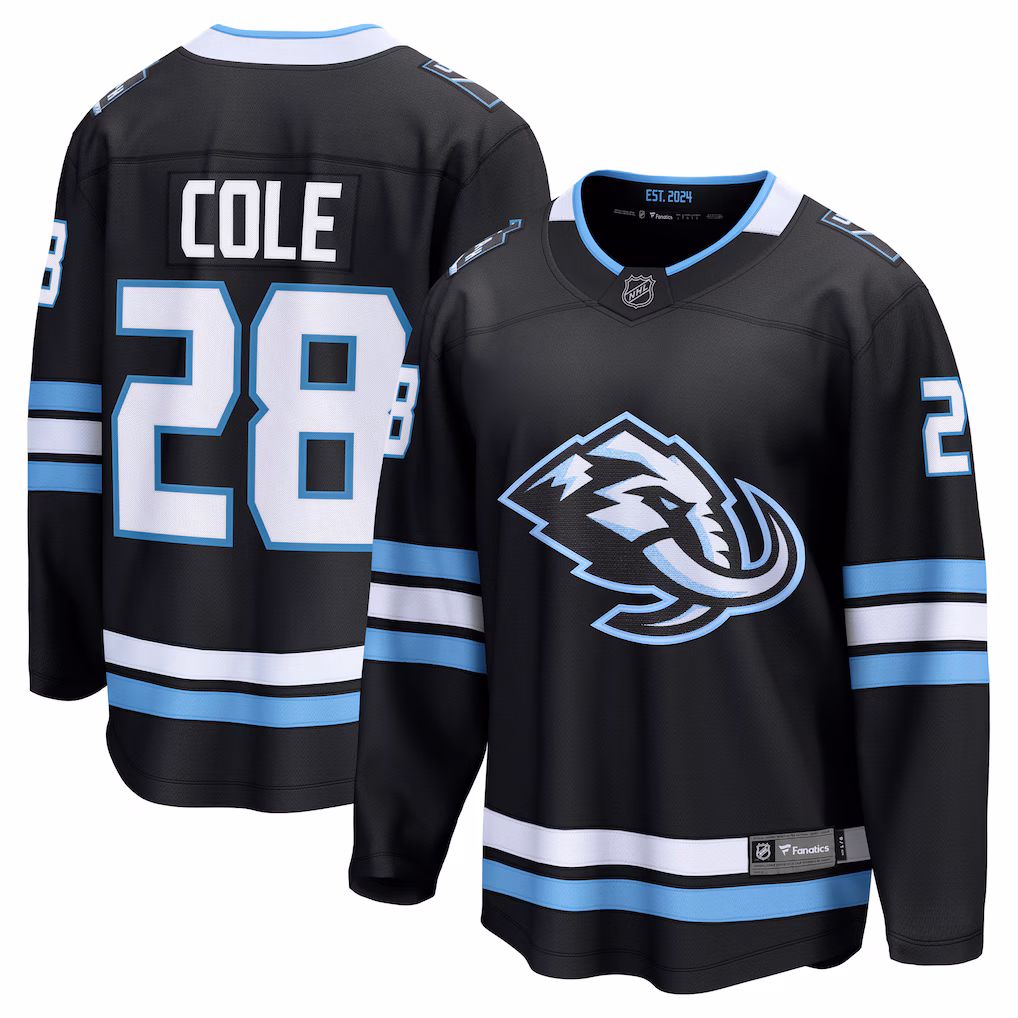 Men's Utah Mammoth Ian Cole Fanatics Black Home Breakaway Player Jersey - Jersey