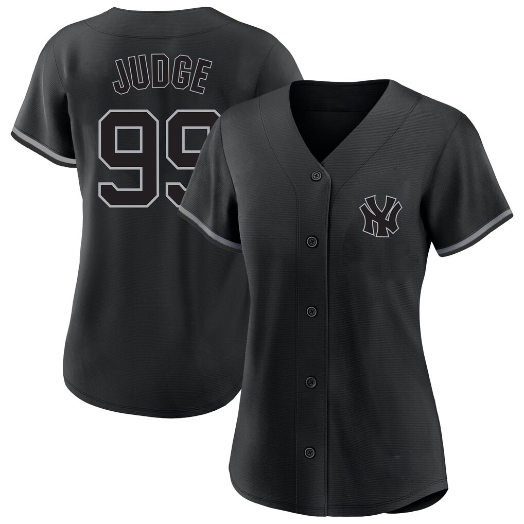Women's New York Yankees Aaron Judge Profile Black Plus Size Player Name & Number Fashion Jersey - Jersey