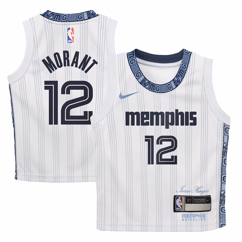 Preschool Memphis Grizzlies Ja Morant Nike White 2025/26 City Edition Swingman Jersey - Jersey