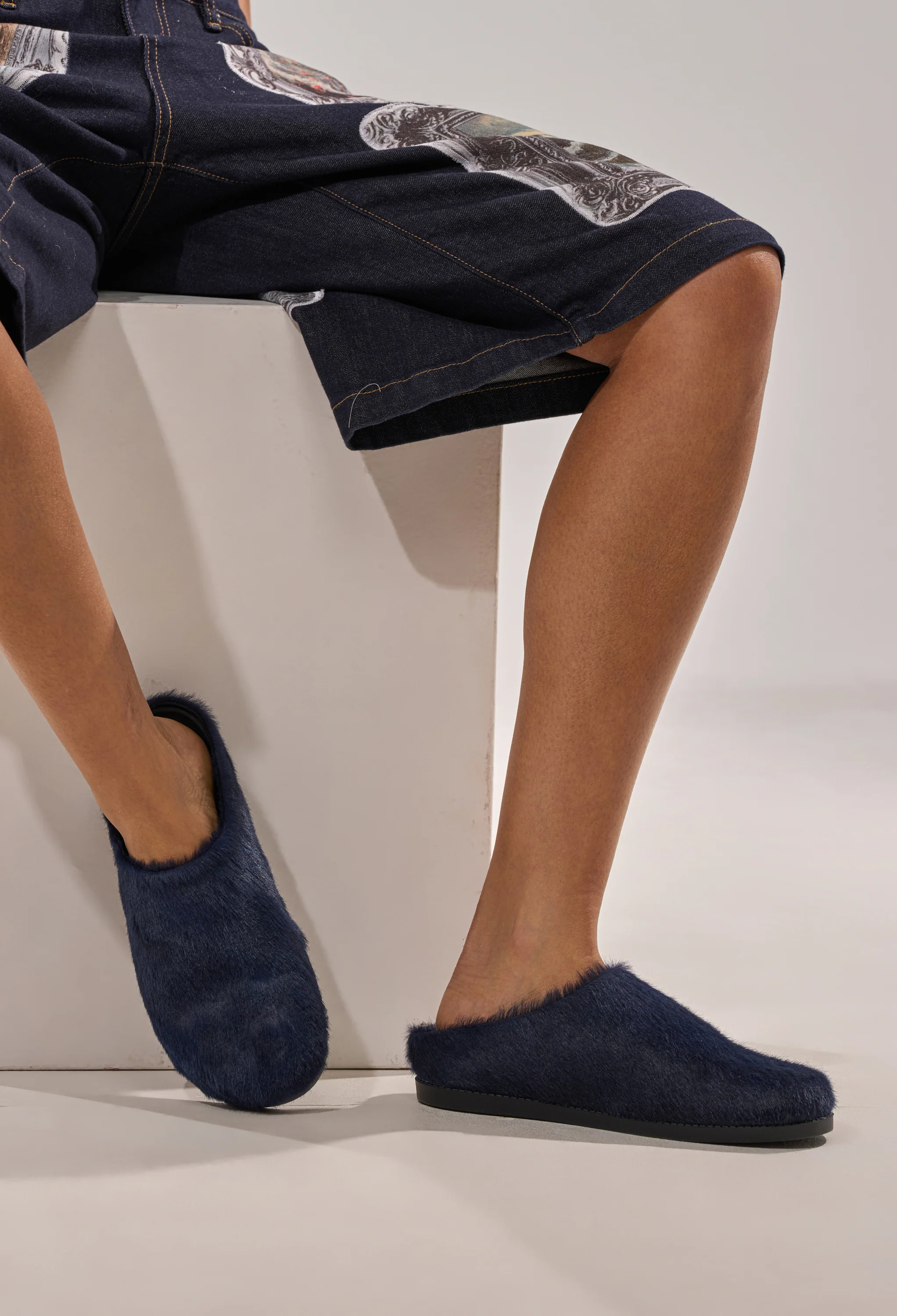 AZALEA WANG RAMSES NAVY SLIP ON FLAT - Akira Wear