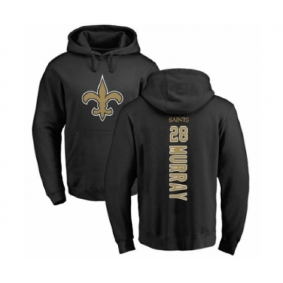 Football New Orleans Saints #28 Latavius Murray Black Backer Pullover Hoodie - Jersey
