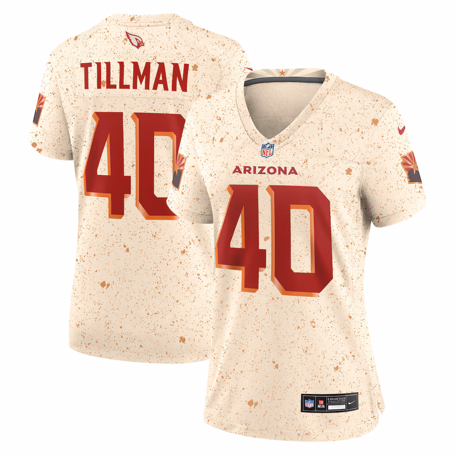 Women's Arizona Cardinals Pat Tillman Nike Natural 2025 Rivalries Collection Retired Player Game Jersey - Jersey