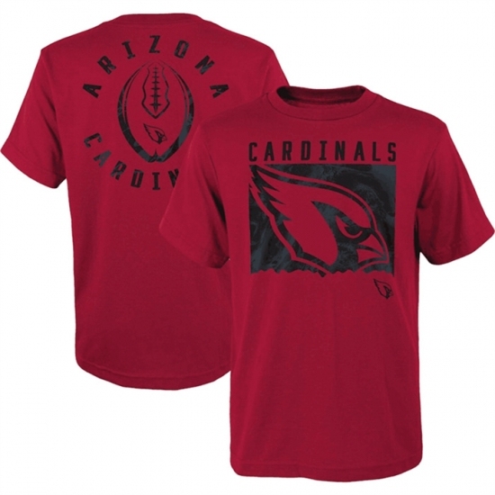 Men's Arizona Cardinals Red Preschool Liquid Camo Logo T Shirt - Jersey