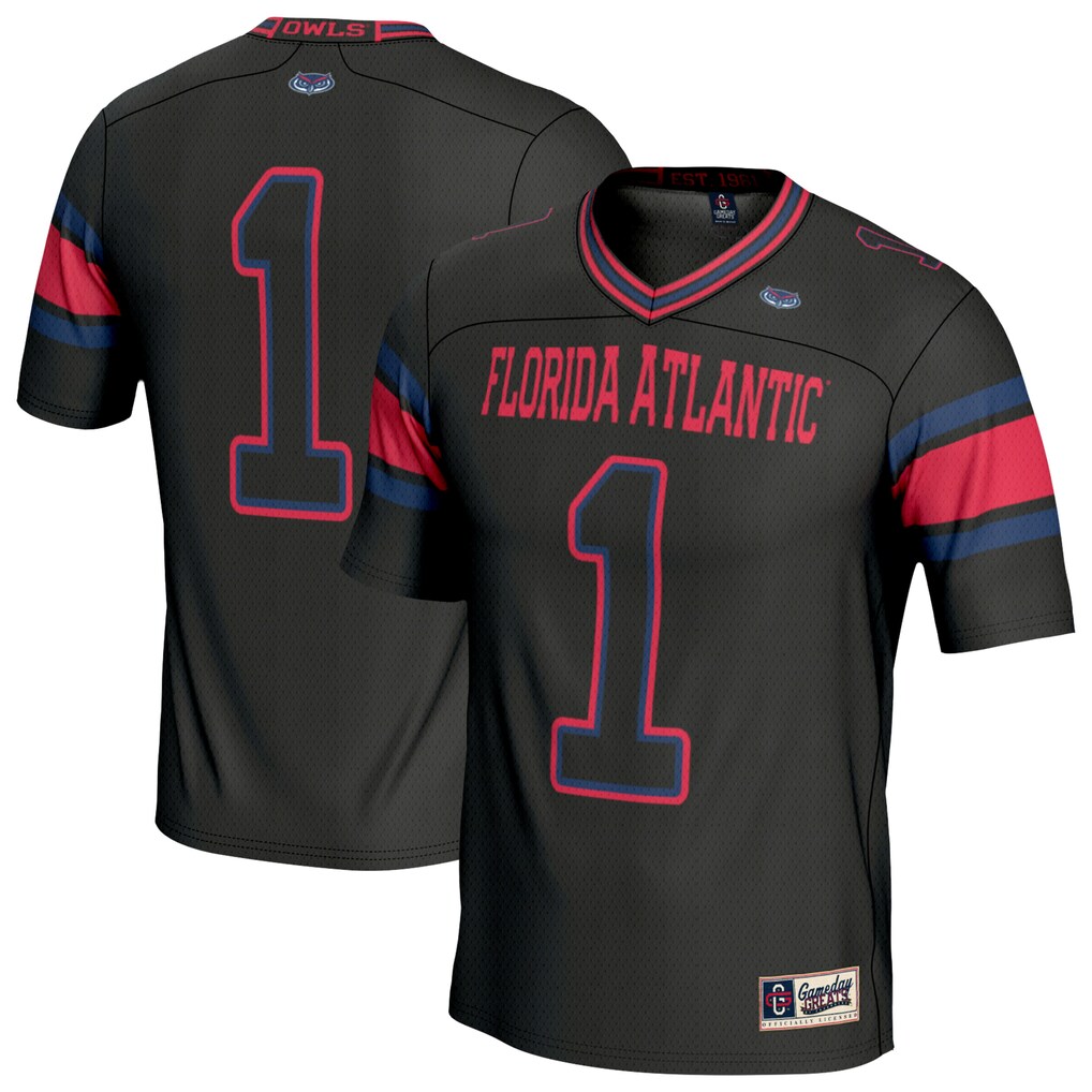 Youth GameDay Greats #1 Black Florida Atlantic Owls Lightweight Football Jersey - Jersey