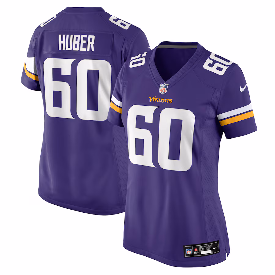 Women's Minnesota Vikings Joe Huber Nike Purple Team Game Jersey - Jersey