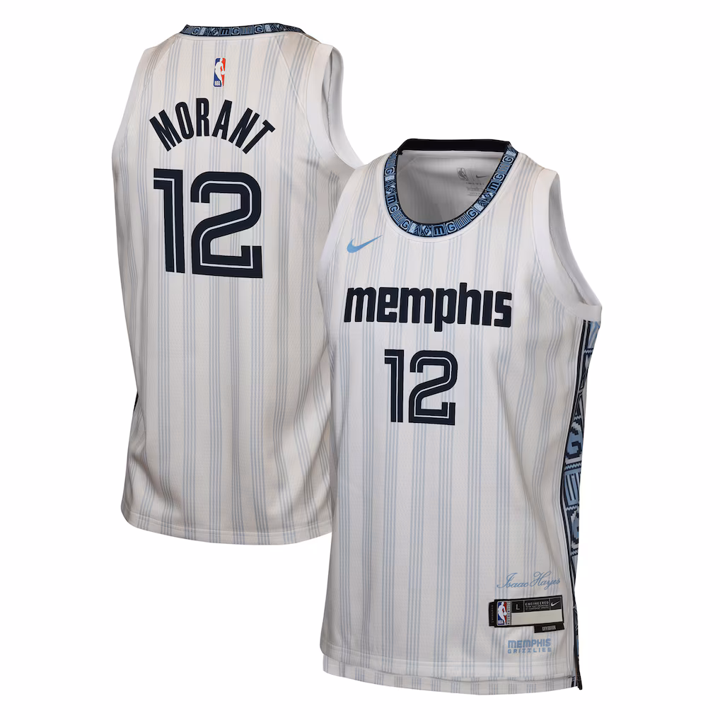 Youth Memphis Grizzlies Ja Morant Nike White 2025/26 City Edition Swingman Jersey - Jersey