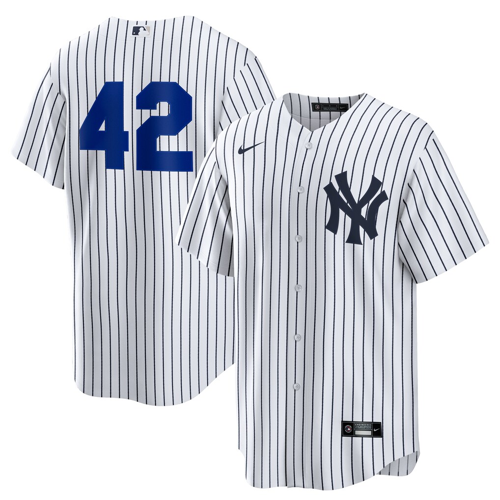 Men's New York Yankees Nike White Home  2025 Jackie Robinson Day Replica Jersey - Jersey