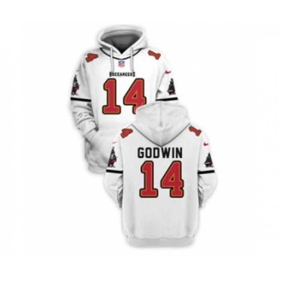 Men's Tampa Bay Buccaneers #14 Chris Godwin 2021 White Pullover Football Hoodie - Jersey