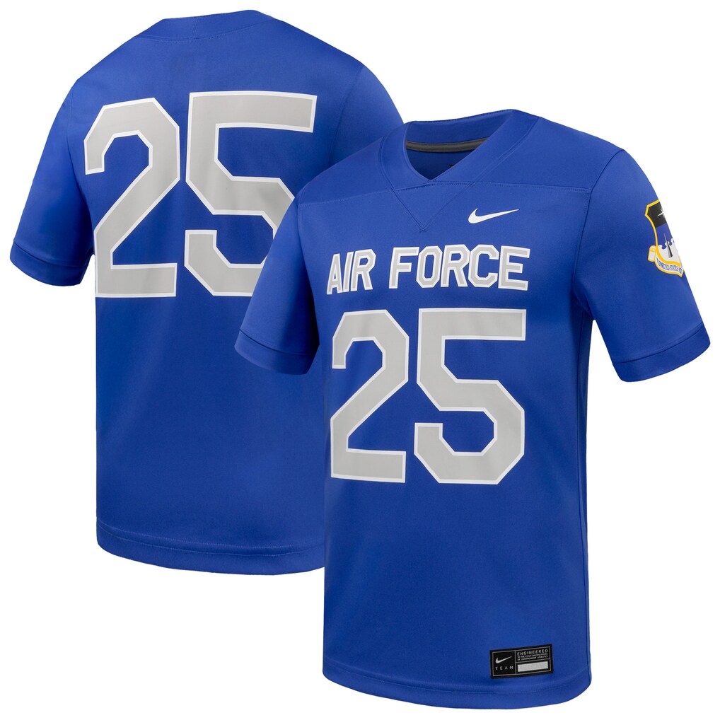 Men's Nike #25 Royal Air Force Falcons Game Football Jersey - Jersey