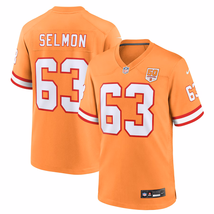 Men's Tampa Bay Buccaneers Lee Roy Selmon Nike Creamsicle 50th Season Game Jersey - Jersey