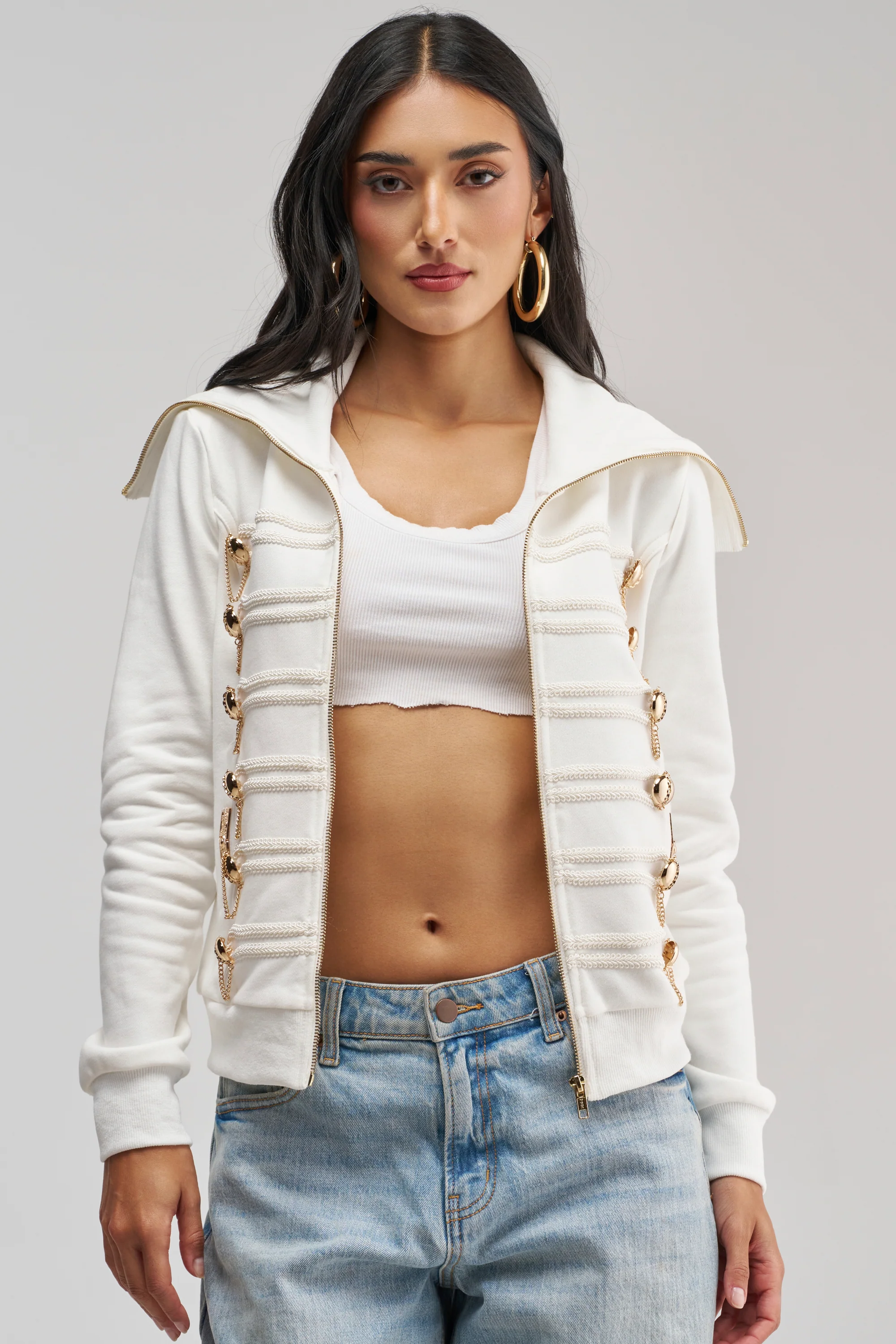 OUT OF YOUR LEAGUE EMBELLISHED SWEATSHIRT - Akira Wear