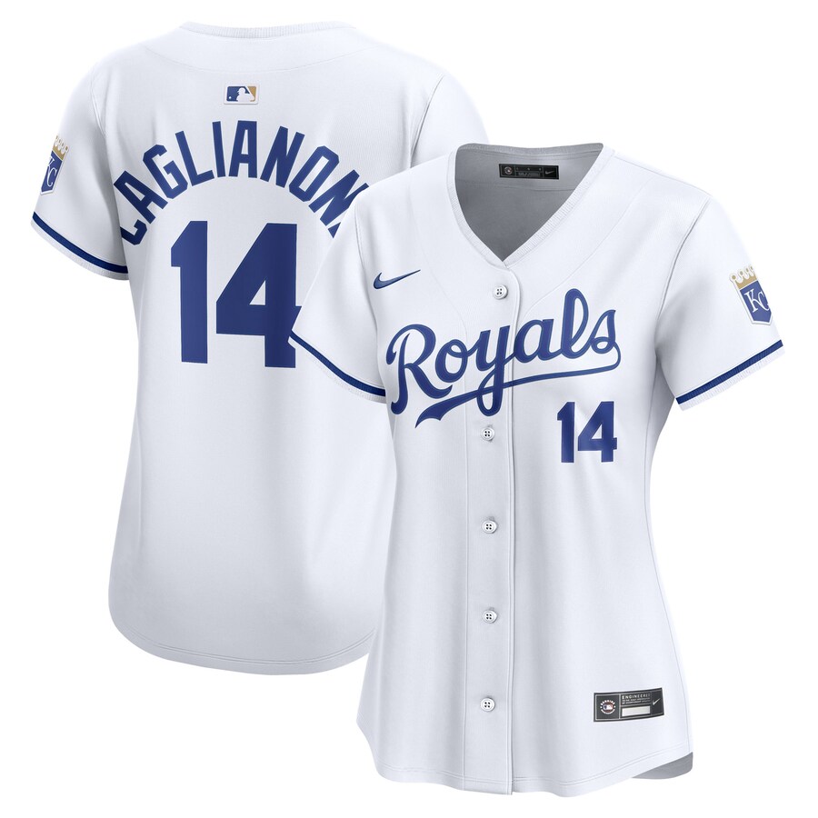 Women's Kansas City Royals Jac Caglianone Nike White Home Limited Player Jersey - Jersey