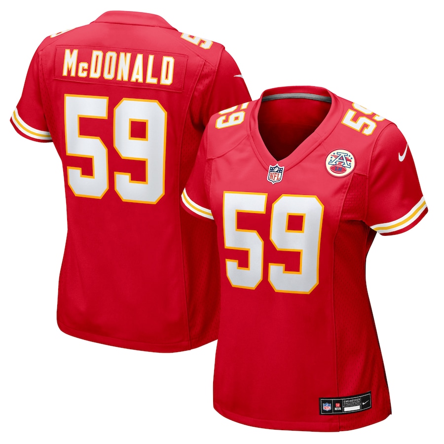 Women's Kansas City Chiefs Cooper McDonald Nike Red Team Game Jersey - Jersey