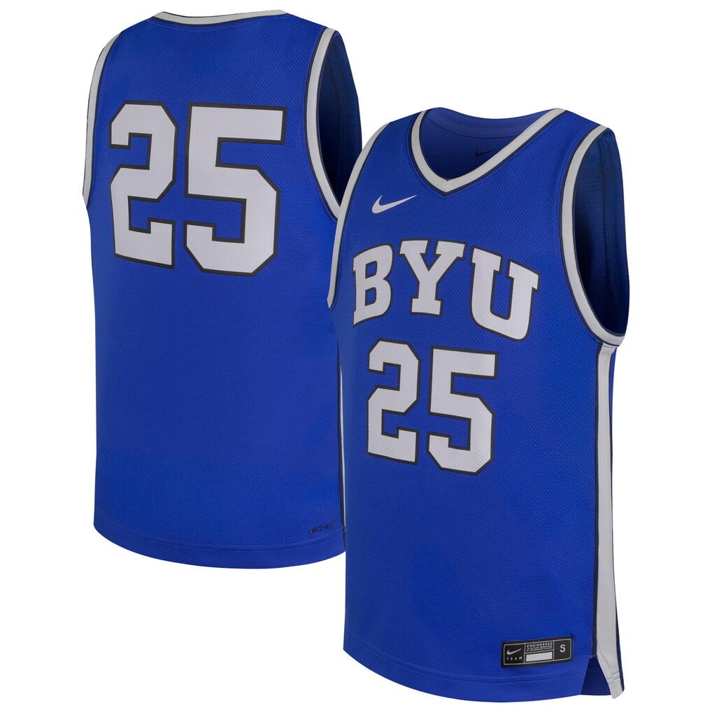 Youth Nike #25 Royal BYU Cougars Replica Basketball Jersey - Jersey