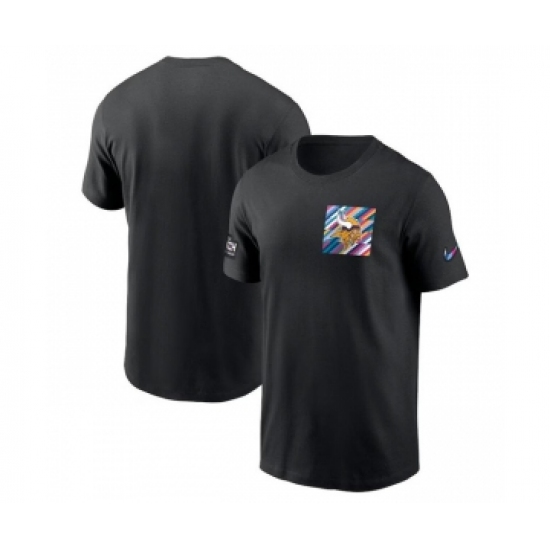 Men's Minnesota Vikings Black 2023 Crucial Catch Sideline Tri-Blend T-Shirt - Jersey