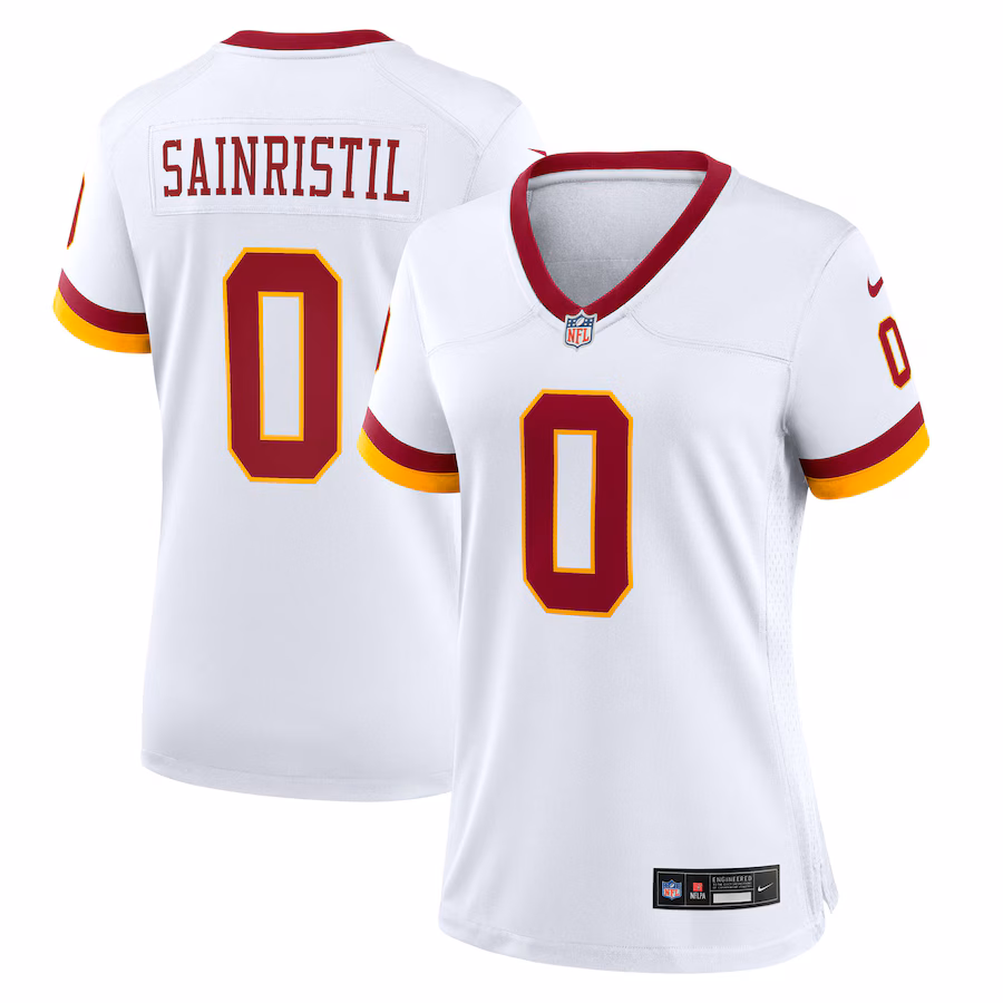 Women's Washington Commanders Mike Sainristil Nike White Game Super Bowl Era Jersey - Jersey