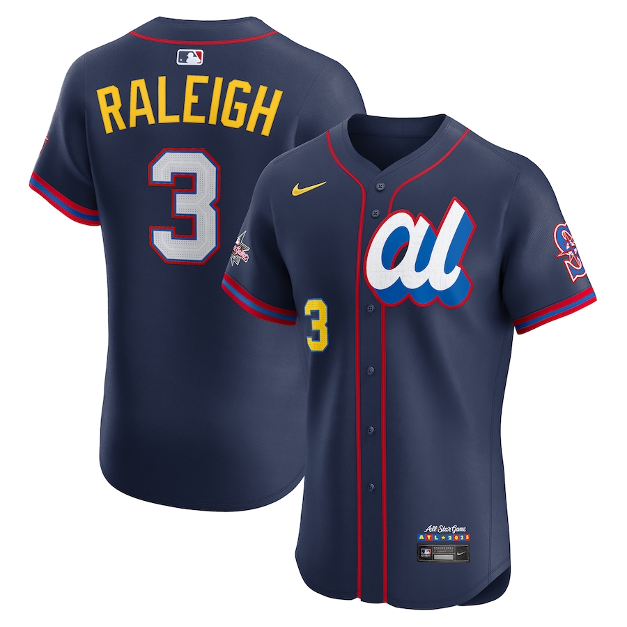 Men's American League Cal Raleigh Nike Navy 2025 All-Star Edition Elite Jersey - Jersey