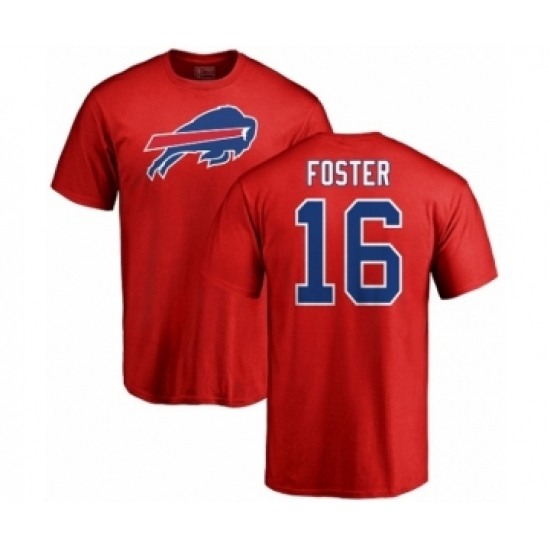 NFL Nike Buffalo Bills #16 Robert Foster Red Name & Number Logo T-Shirt - Jersey