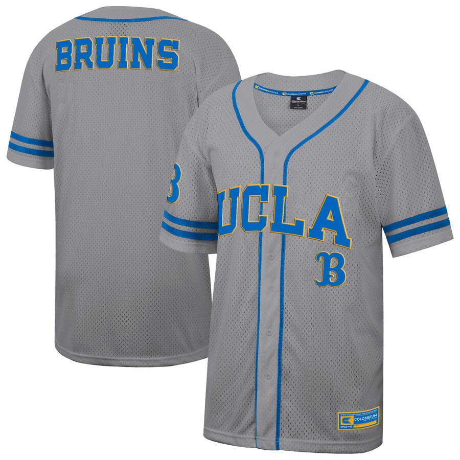 Men's Colosseum Gray UCLA Bruins Free Spirited Baseball Jersey - Jersey