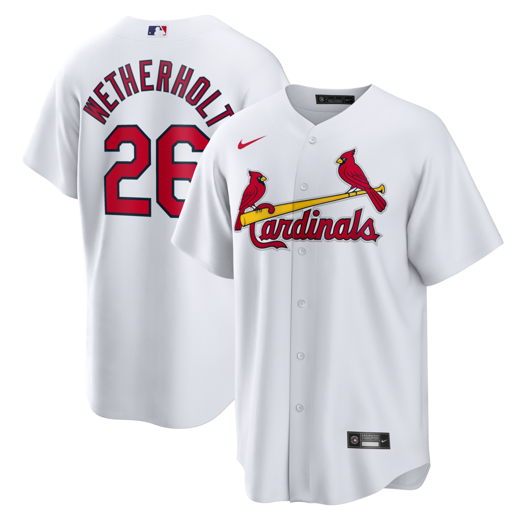Men's St. Louis Cardinals JJ Wetherholt Nike White Home Replica Jersey - Jersey
