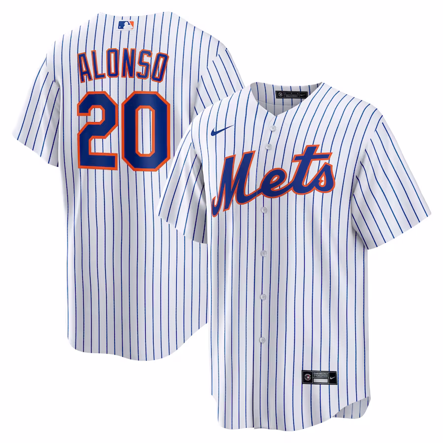 Men's New York Mets Pete Alonso Nike White Home Replica Player Name Jersey - Jersey