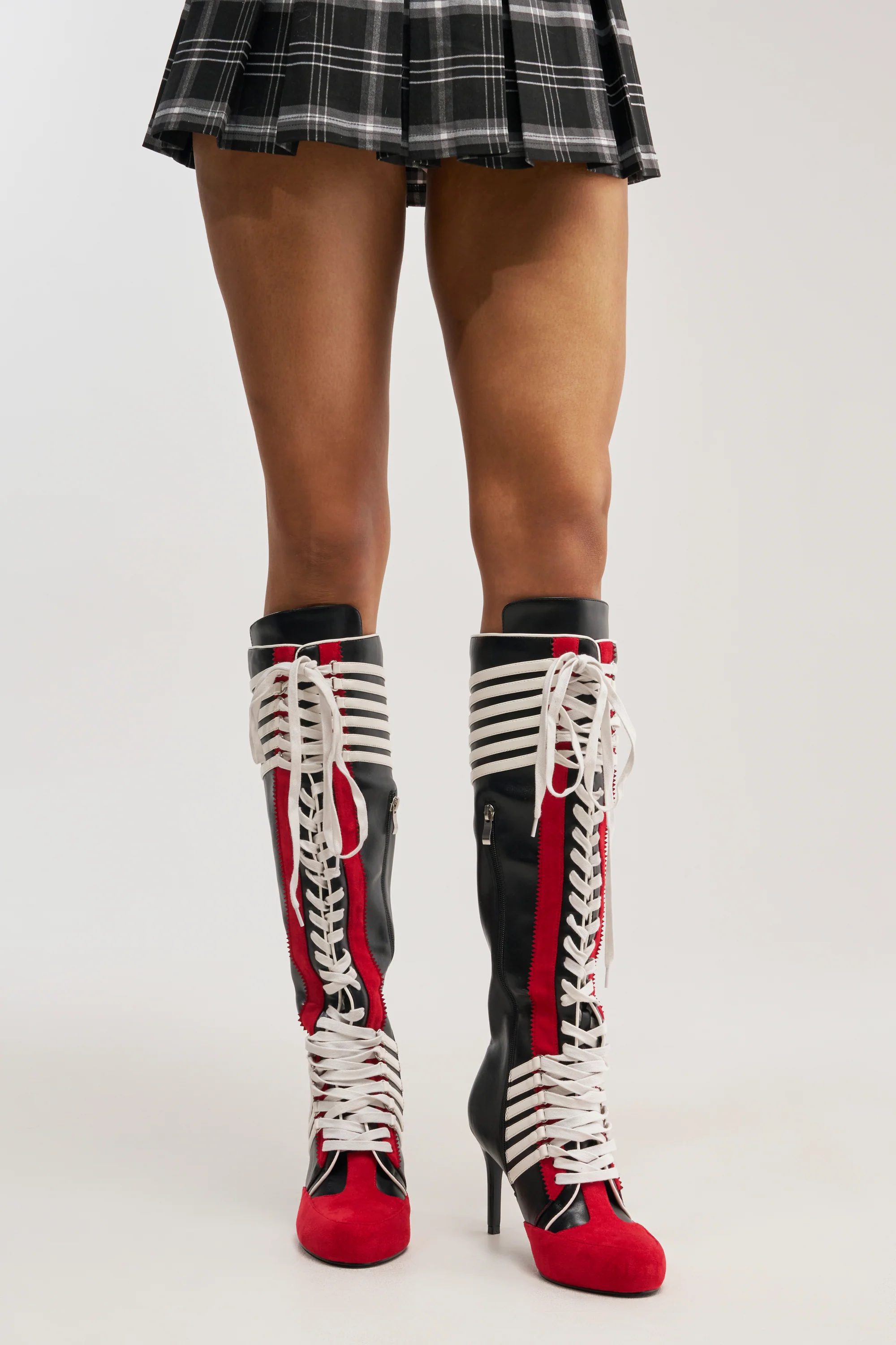 AZALEA WANG NITRO RED MULTI SPORTY STILETTO BOOT - Akira Wear