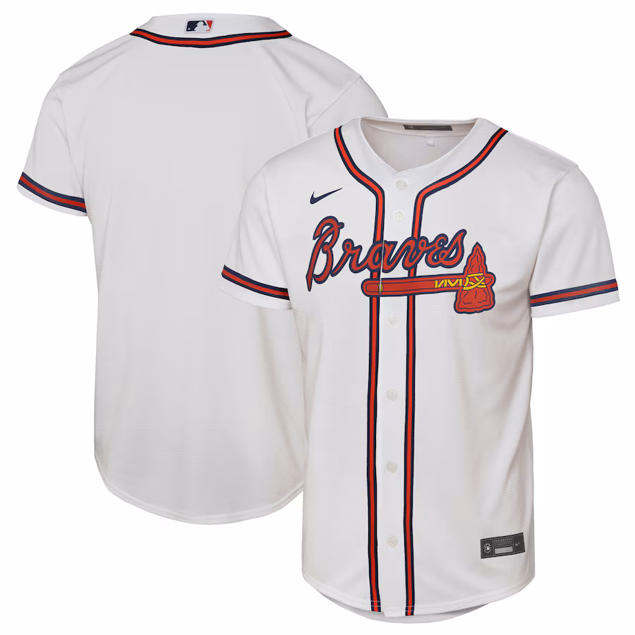 Youth Atlanta Braves Nike White Home Replica 2.0 Jersey - Jersey