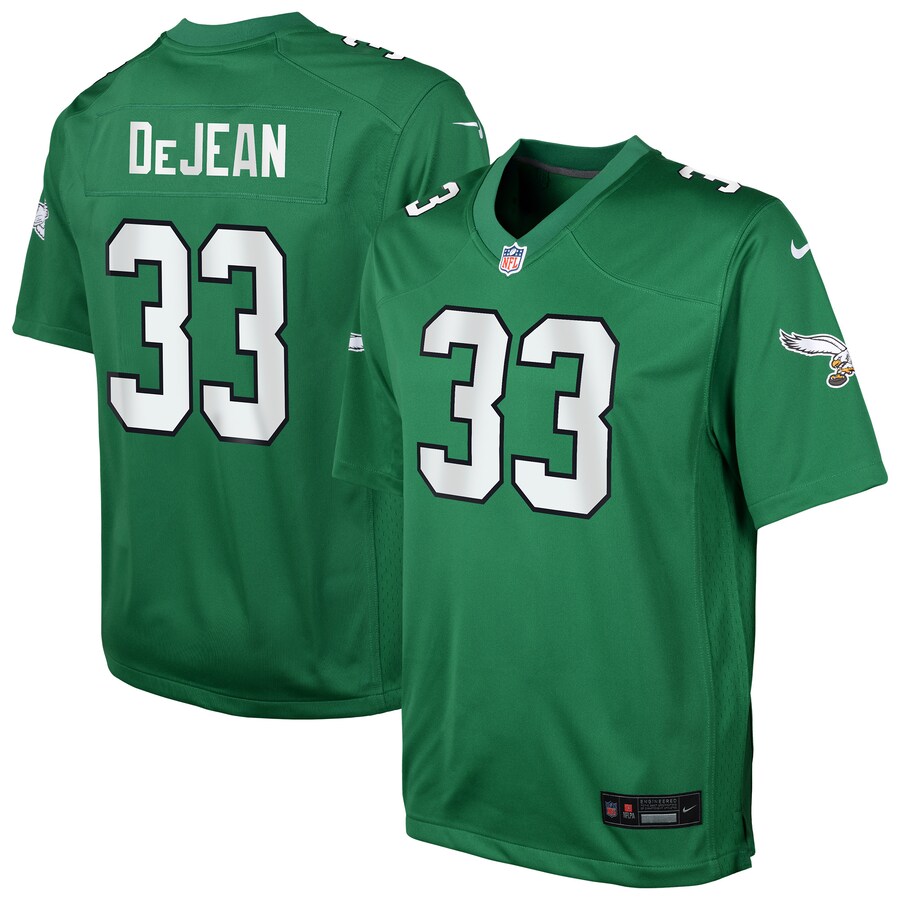 Youth Philadelphia Eagles Cooper DeJean Nike Kelly Green Alternate Game Jersey - Jersey