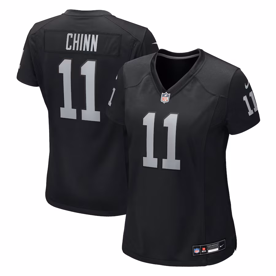 Women's Las Vegas Raiders Jeremy Chinn Nike Black Team Game Jersey - Jersey