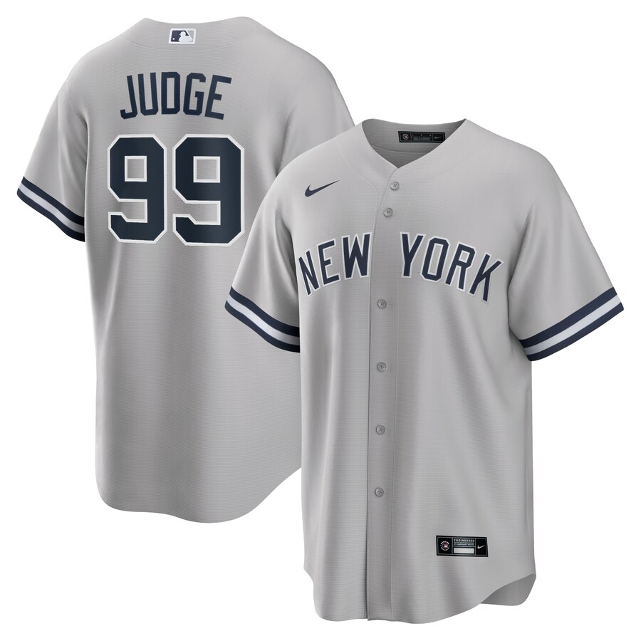 Men's New York Yankees Aaron Judge Nike Gray Road Replica Player Name Jersey - Jersey