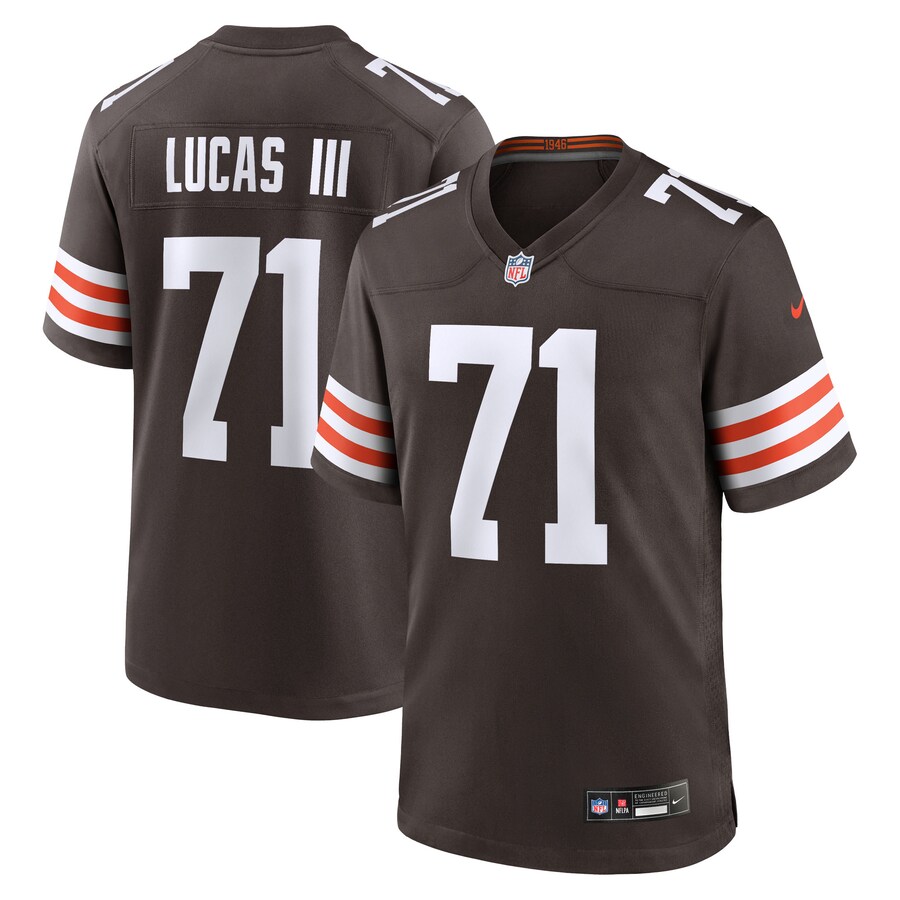 Men's Cleveland Browns Cornelius Lucas Nike Brown Team Game Jersey - Jersey