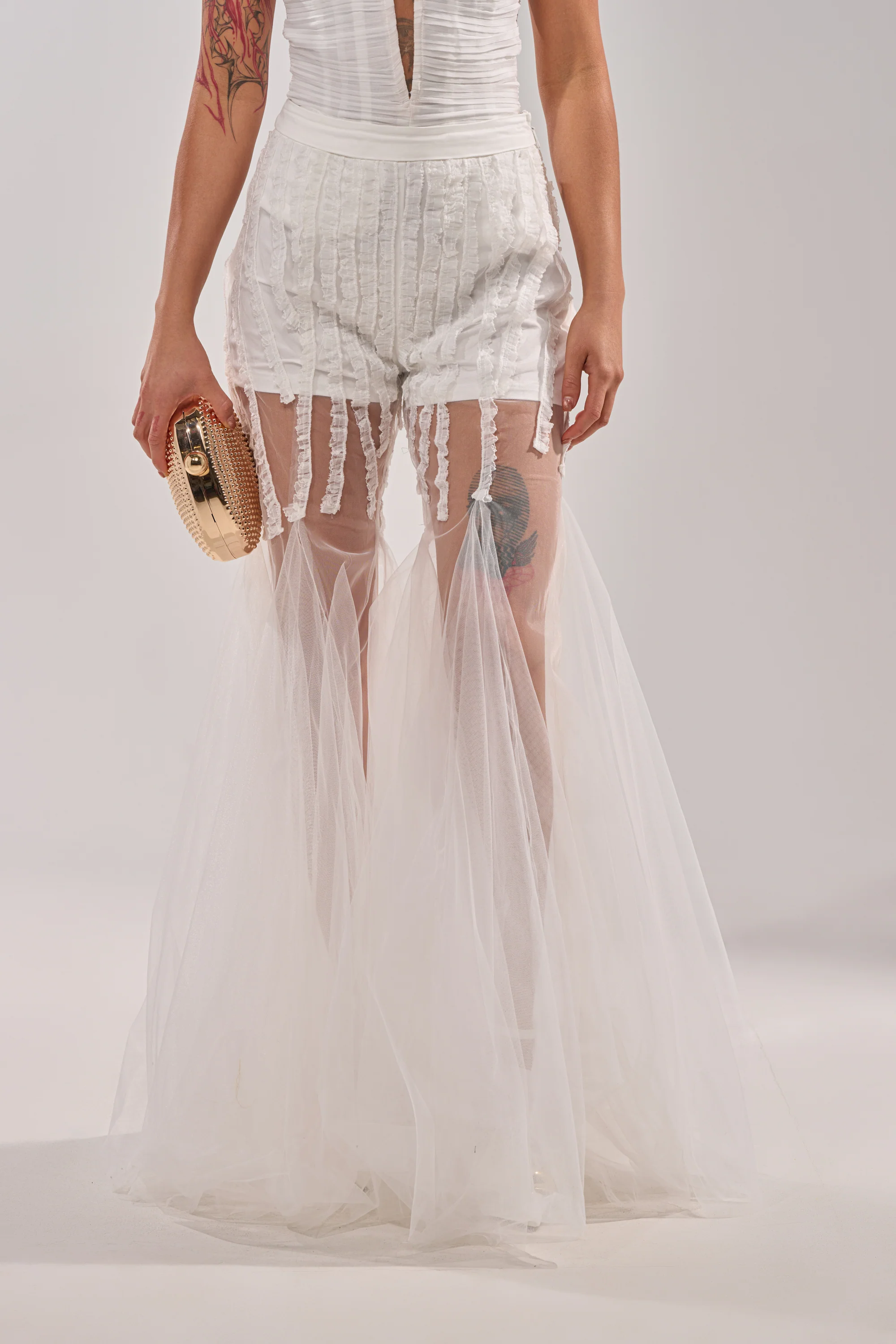 EYE FOR MY EYES ON YOUR MESH FLARE PANT - Akira Wear