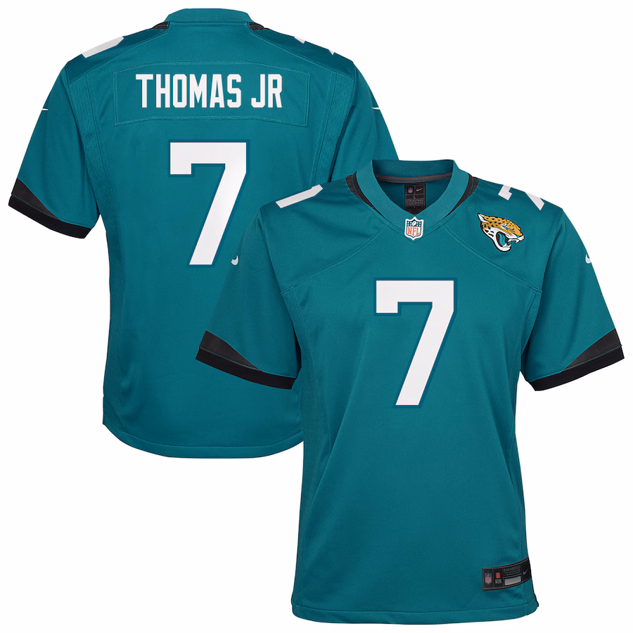 Youth Jacksonville Jaguars Brian Thomas Jr. Nike Teal Team Game Jersey - Jersey