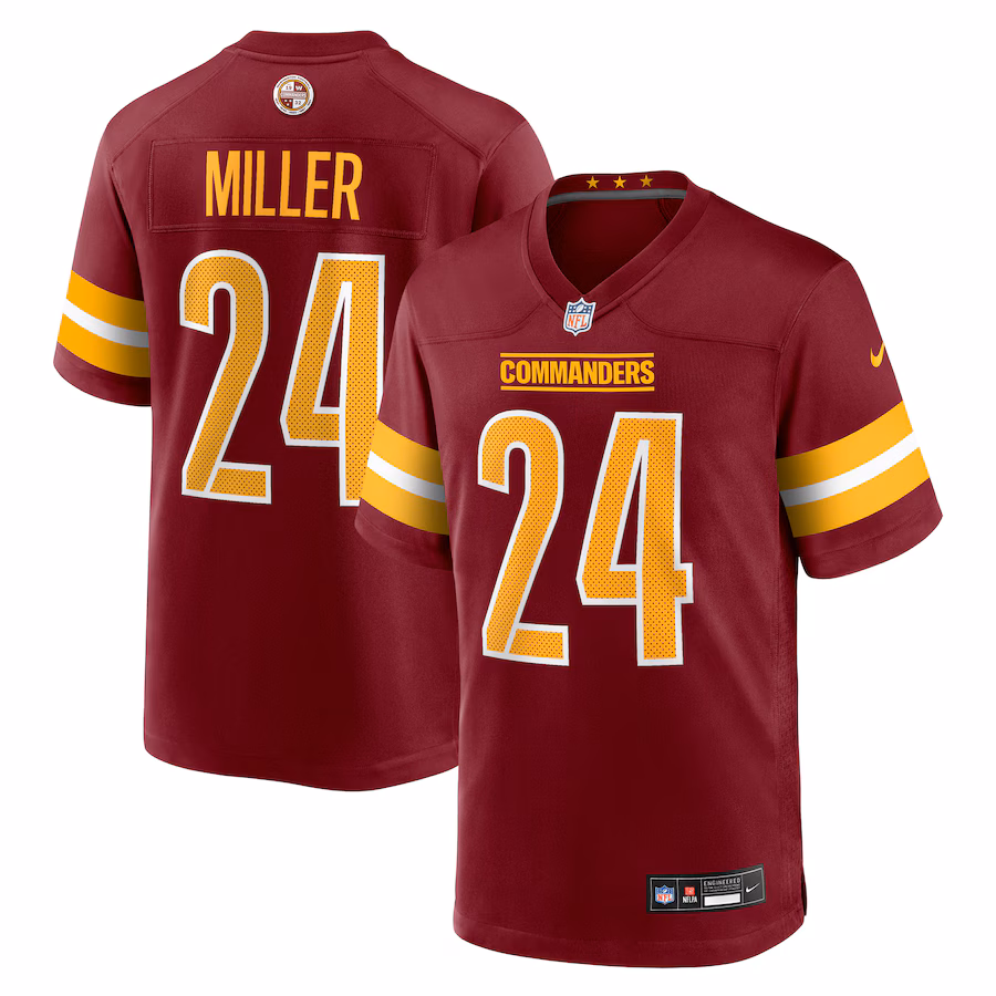 Men's Washington Commanders Von Miller Nike Burgundy Team Game Jersey - Jersey