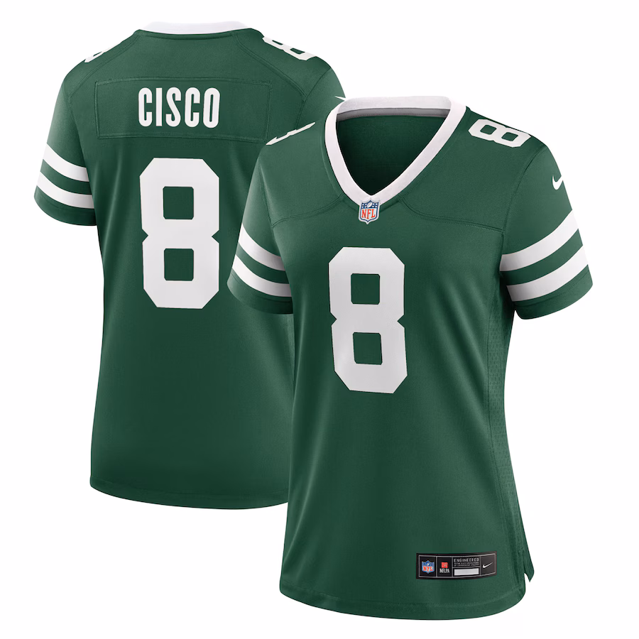 Women's New York Jets Andre Cisco Nike Legacy Green Team Game Jersey - Jersey