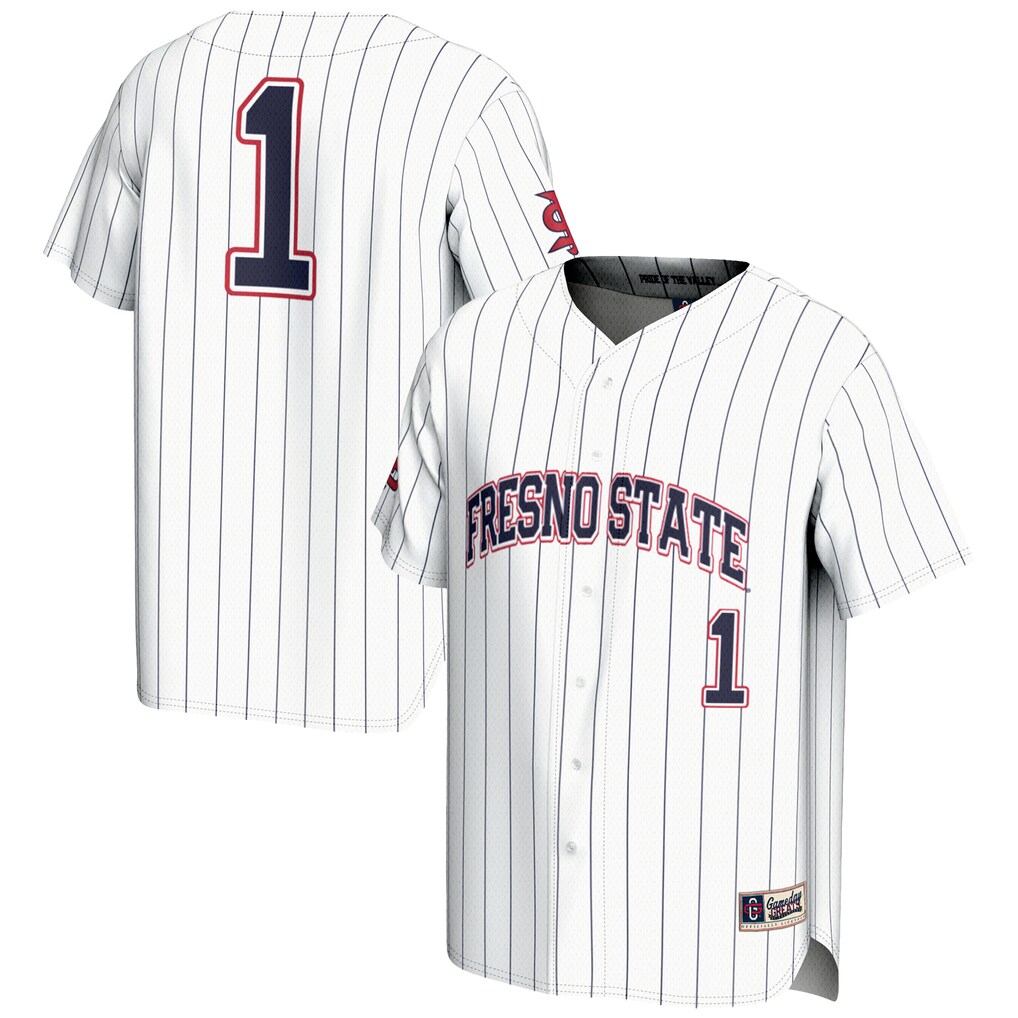 Youth GameDay Greats #1 White Fresno State Bulldogs Lightweight Baseball Jersey - Jersey