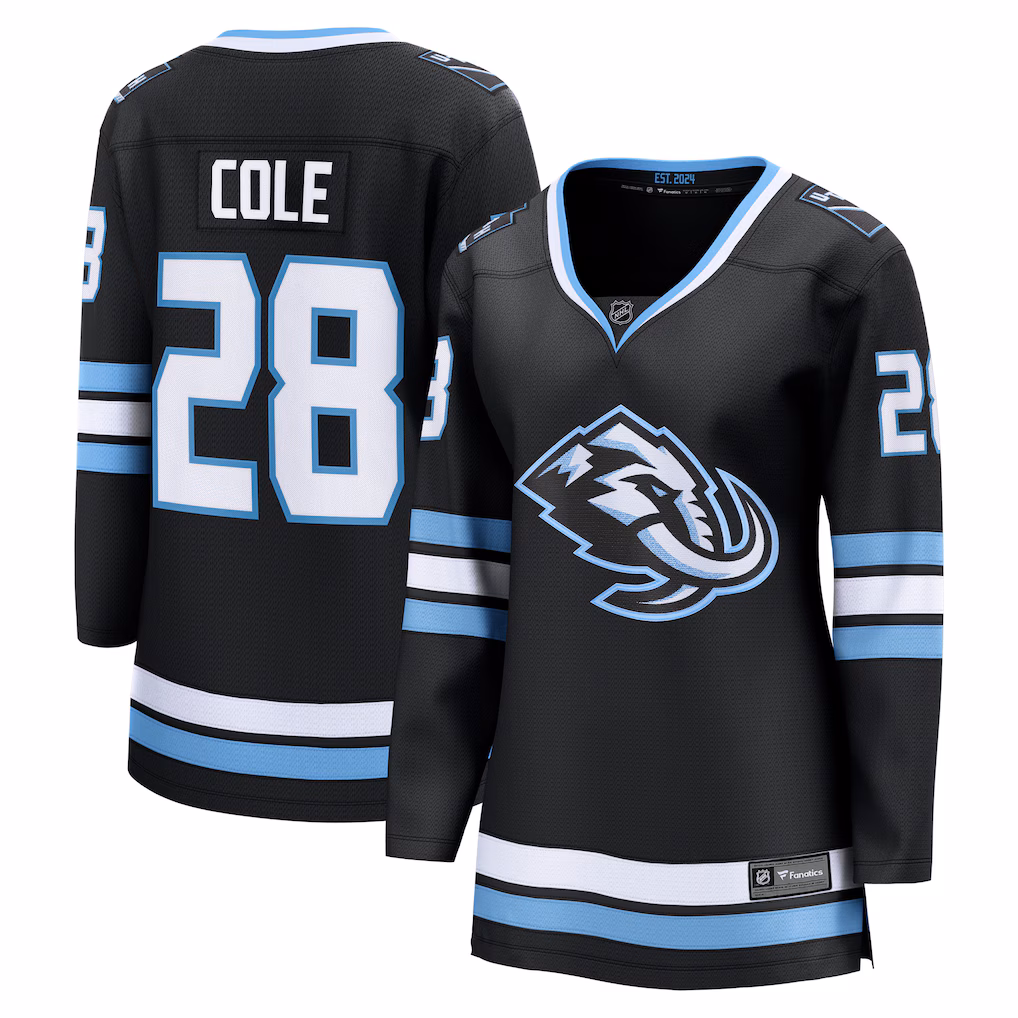 Women's Utah Mammoth Ian Cole Fanatics Black Home Breakaway Player Jersey - Jersey