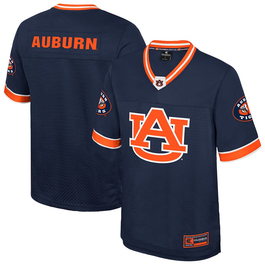 Men's Colosseum  Navy Auburn Tigers Nothing But The Hits Football Jersey - Jersey