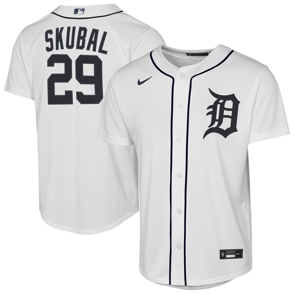 Youth Detroit Tigers Tarik Skubal Nike White Home Replica Player Jersey - Jersey