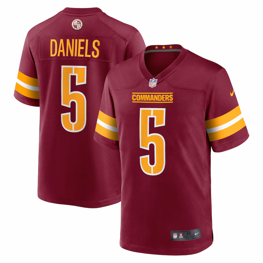 Men's Washington Commanders Jayden Daniels Nike Burgundy  Player Game Jersey - Jersey
