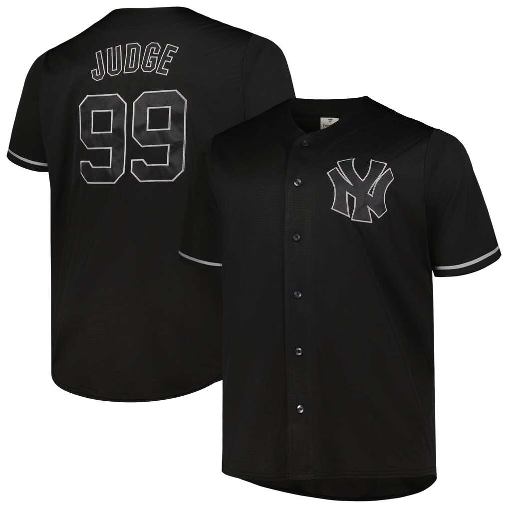 Men's New York Yankees Aaron Judge Black Big & Tall Pop Fashion Jersey - Jersey