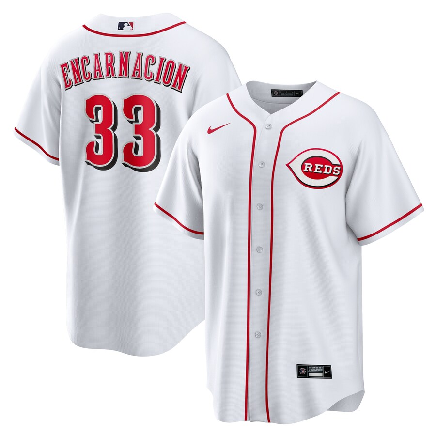 Men's Cincinnati Reds Christian Encarnacion-Strand Nike White Home Replica Jersey - Jersey